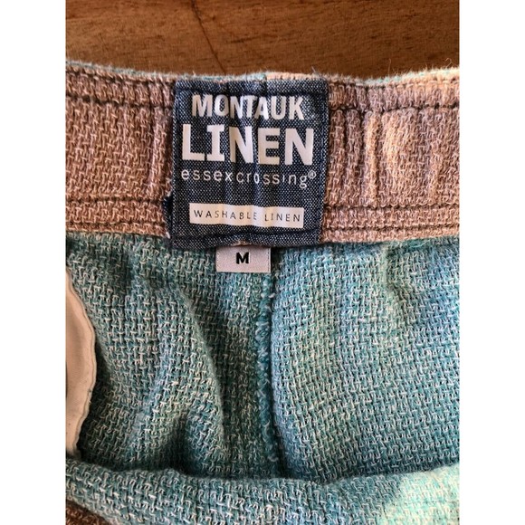 Montauk Linen Womens Linen Blend Light Green Shorts Size M-S - Picture 9 of 9